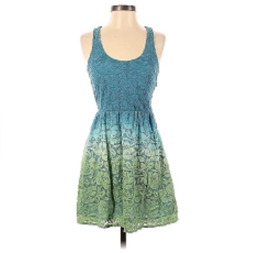 Pins & Needles Blue and Green Sleeveless Sundress